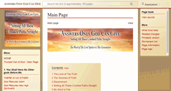 Desktop Screenshot of answersonlygodcangive.com